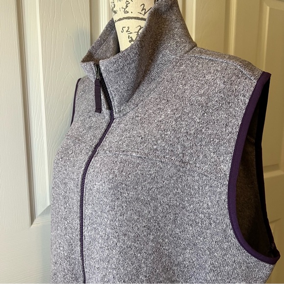 Worn Once! Eddie Bauer Fleece Zip Vest Heather Lavender Size XL - Picture 8 of 15